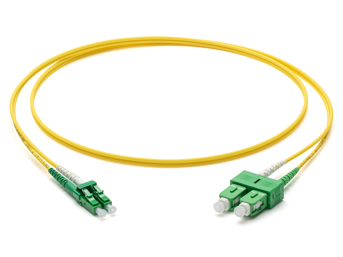 Fibersnor LC/APC-SC/APC Duplex OS2 2m