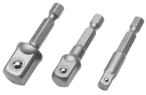 onnline Hylsyadapteri onnline 3kpl 1/4"hex > 1/4, 3/8, 1/2"