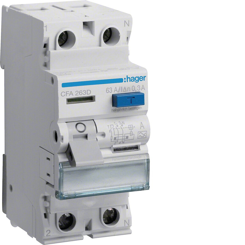 hager Rccb cfa263 300ma a/2x63a