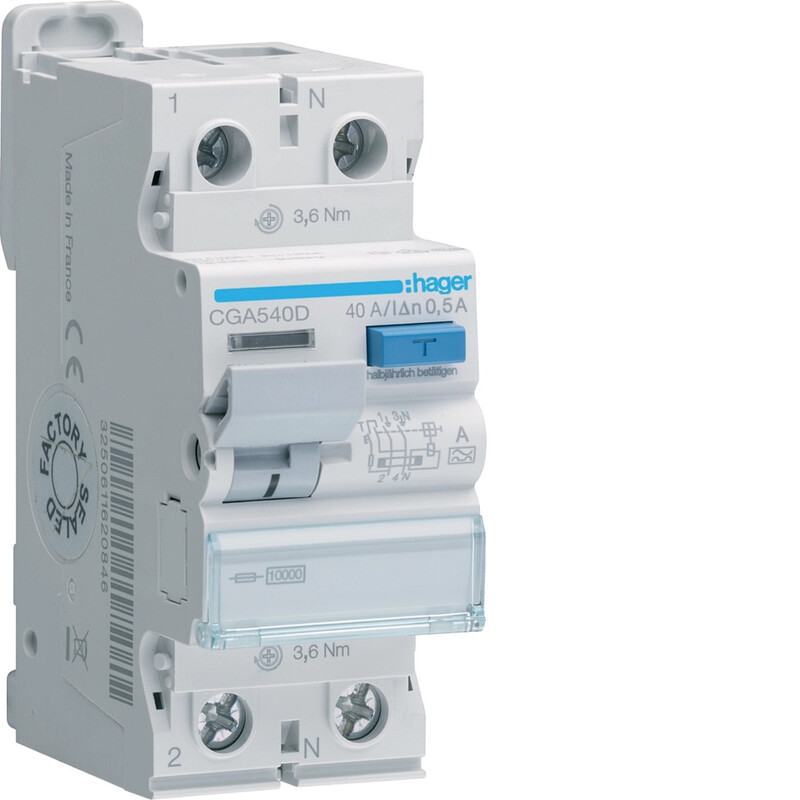 JORDFELSBRYTARE CGA540D 500MA A/2X40A 10KA