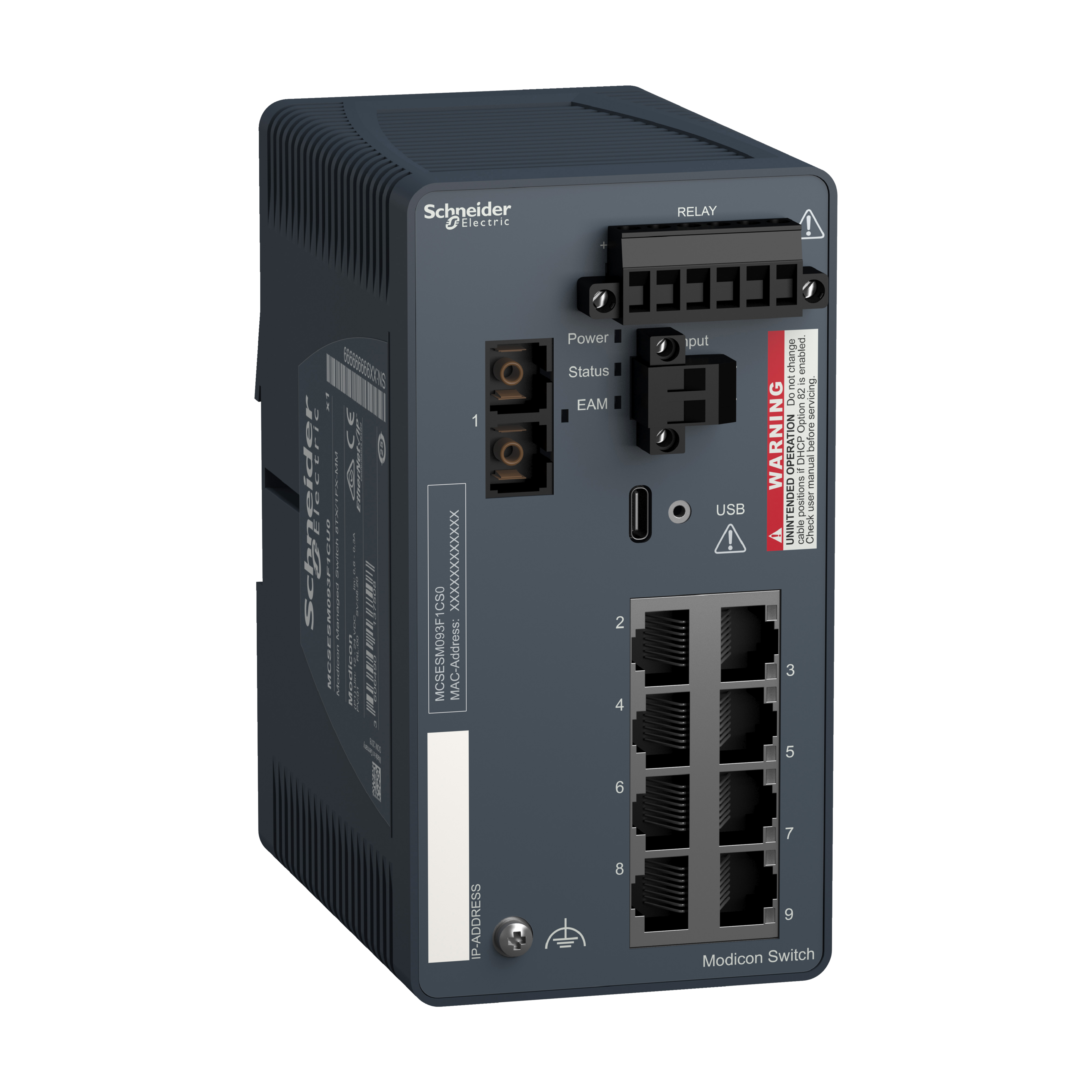 ETH MANAGED SWITCH 8TX/1FX-SM | Konfeksjonerte kabler m plugg/støpsel ...