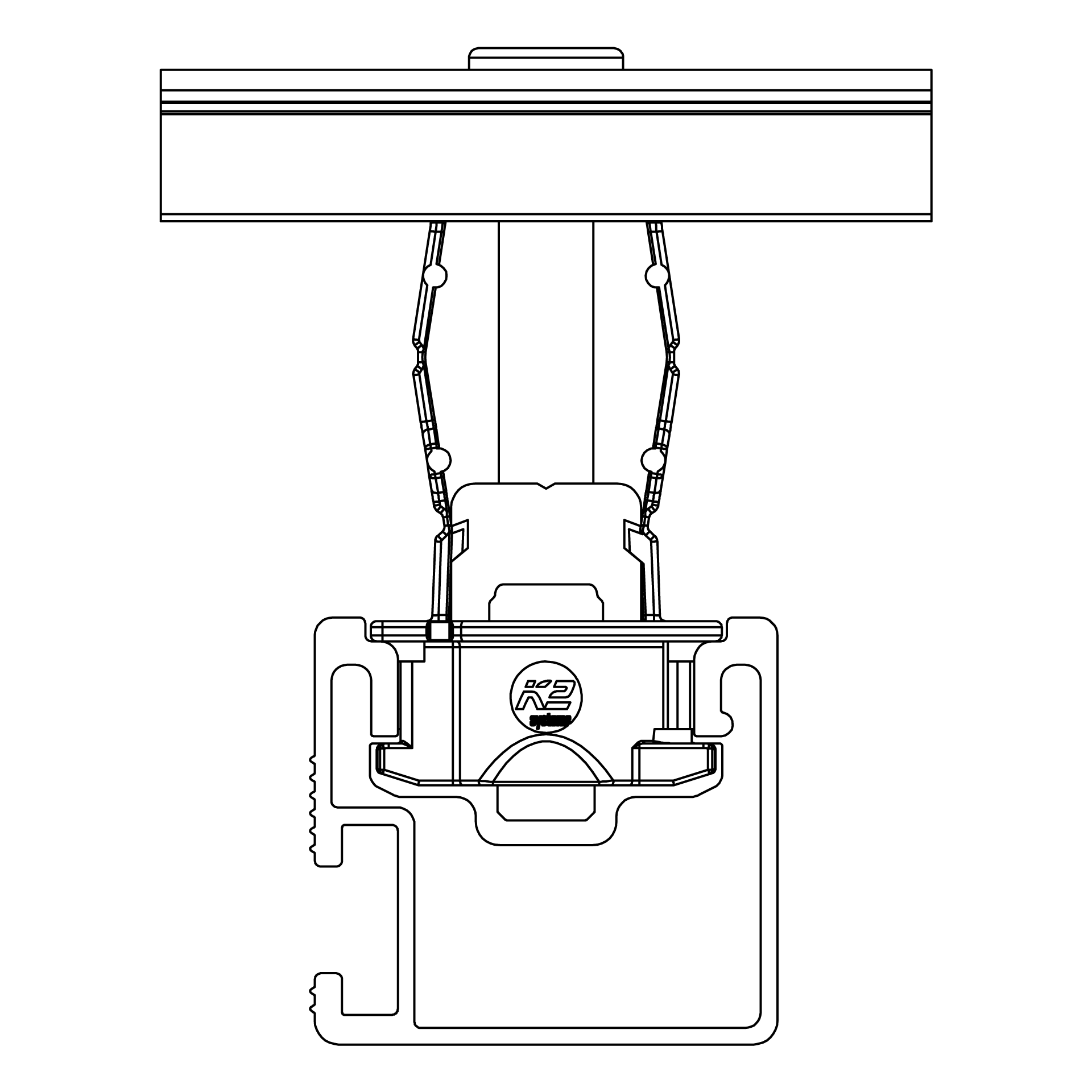 k2 Pv panel clamp k2 middle 25-40 black