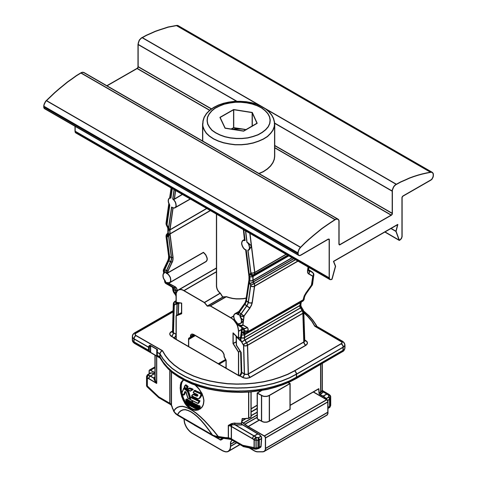k2 Pv panel clamp k2 middle 25-40 black