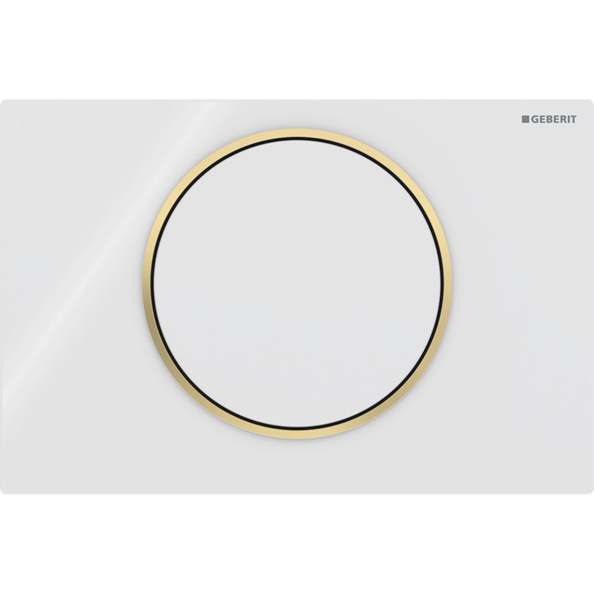 ACTUATOR PLATE GEBERIT SIGMA10 WHITE/GOLD PLATED