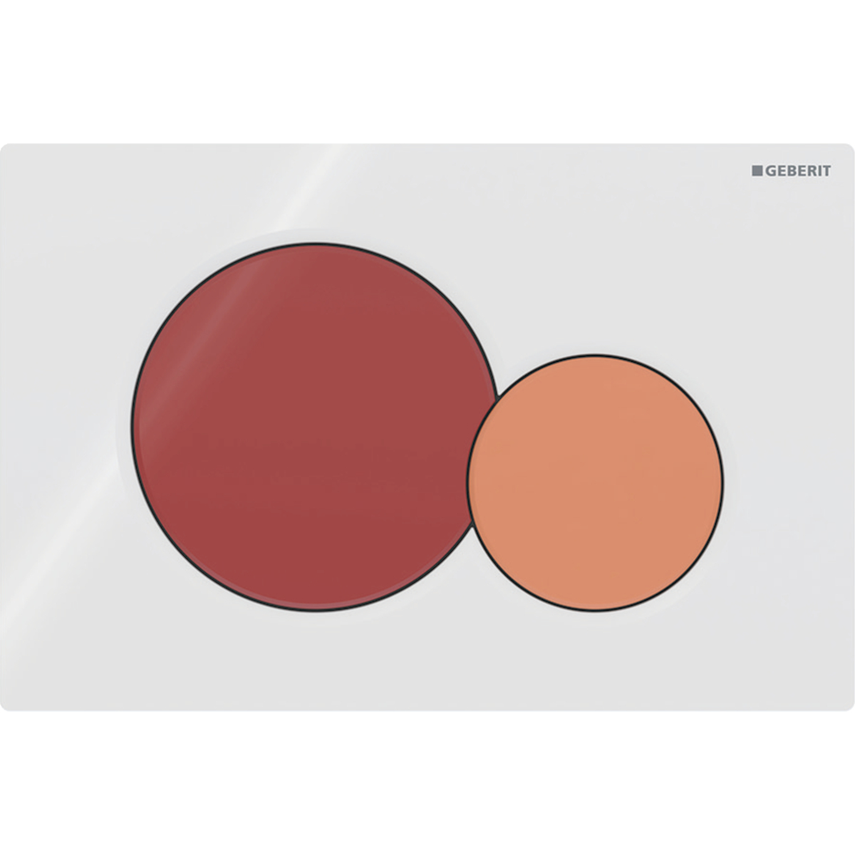 ACTUATOR PLATE GEBERIT SIGMA01 WHITE/RED/ORANGE