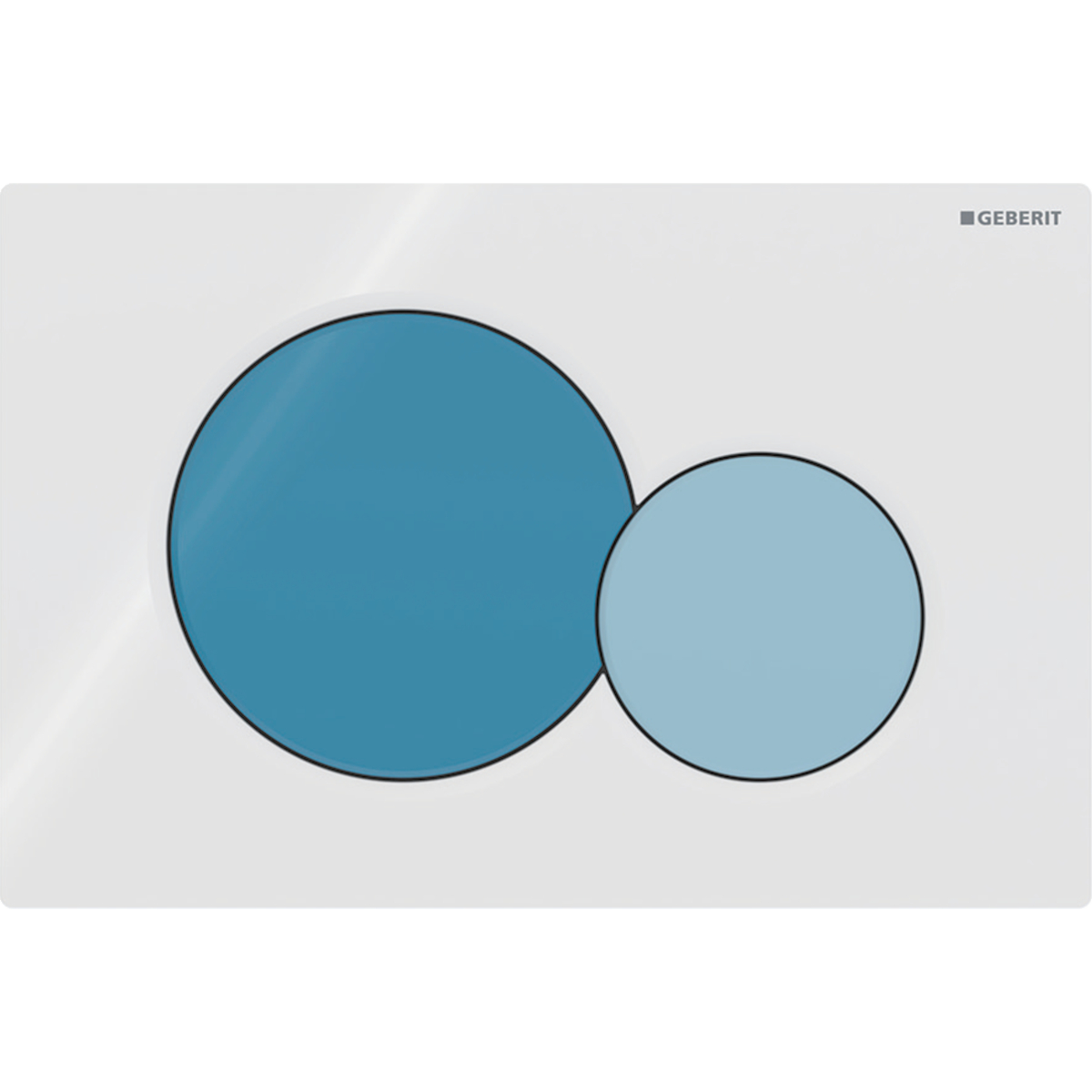 ACTUATOR PLATE GEBERIT SIGMA01 WHITE/BLUE/LIGHT BLUE