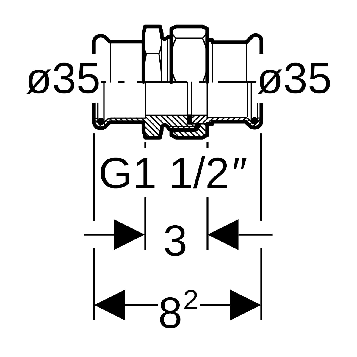 mapress Press adapter union zn 35 mapress