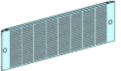 VENTILERT FRONTPLATE IP30 1M PRISMASET G/P