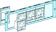 FRONTPLATE 72X72 OG 96X96 PRISMASET G/P