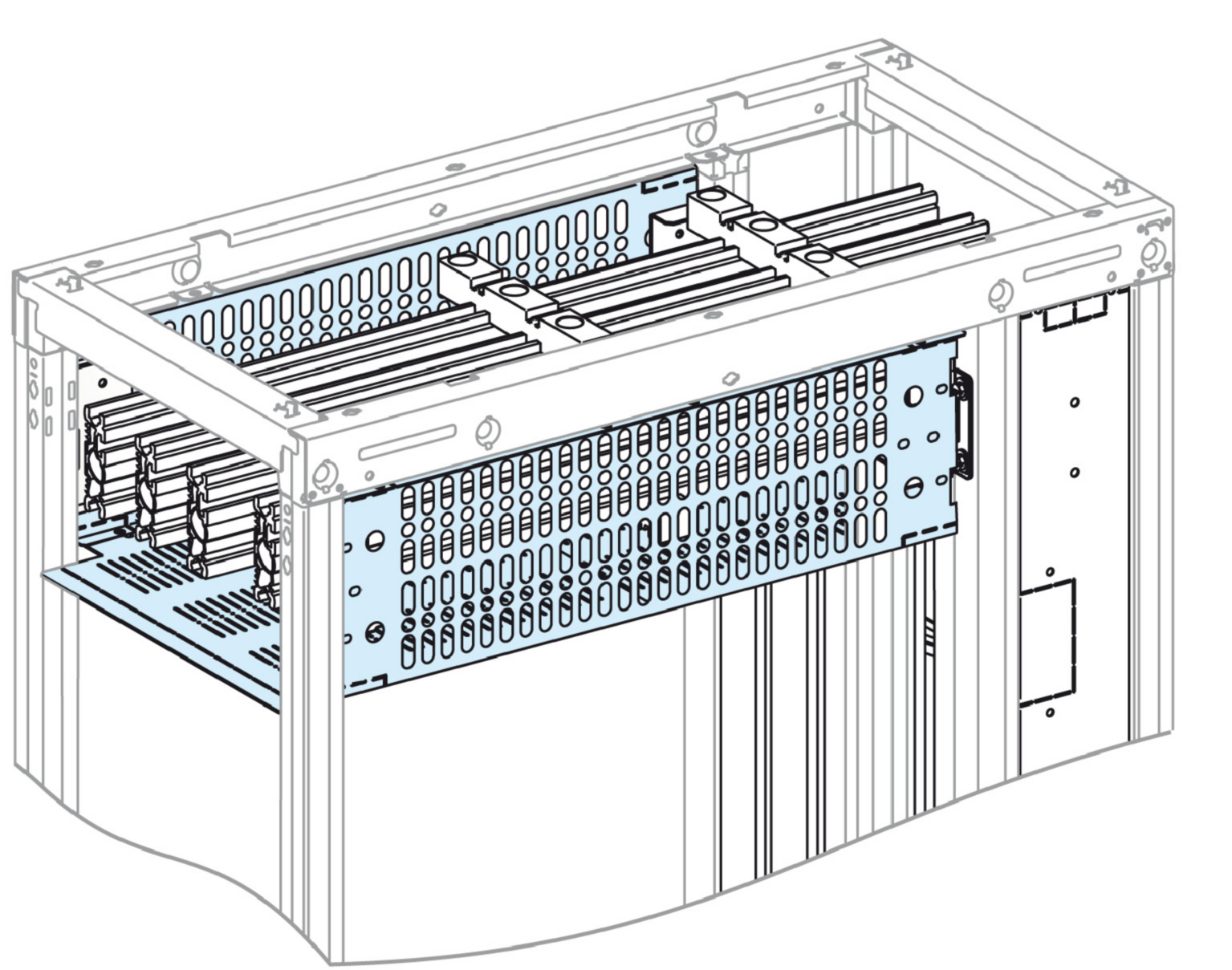 F2-HORISONTAL FRONT/BAK SKJERM 2500A W650 D400