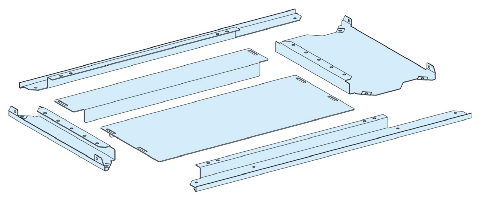 BUNNPLATE 2DELT IP30 PRISMAP B650+150 D400
