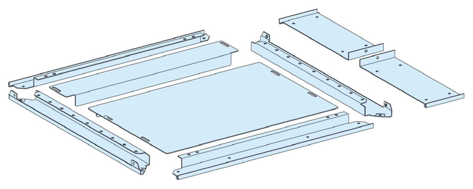 BUNNPLATE 2DELT IP30 PRISMAP B650+150 D600