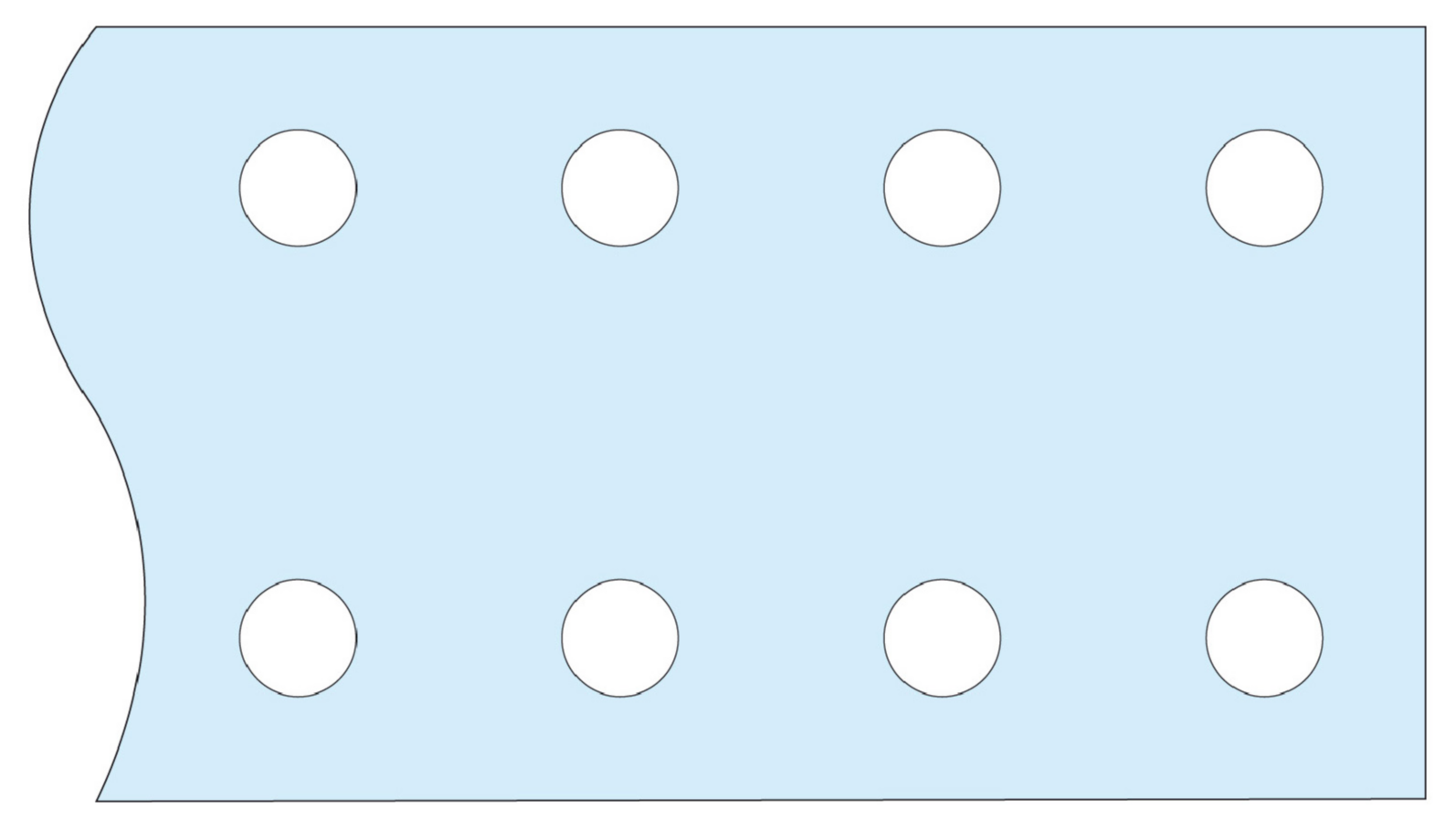 FLAT SKINNE LGYBS HORISONTAL 50X10MM