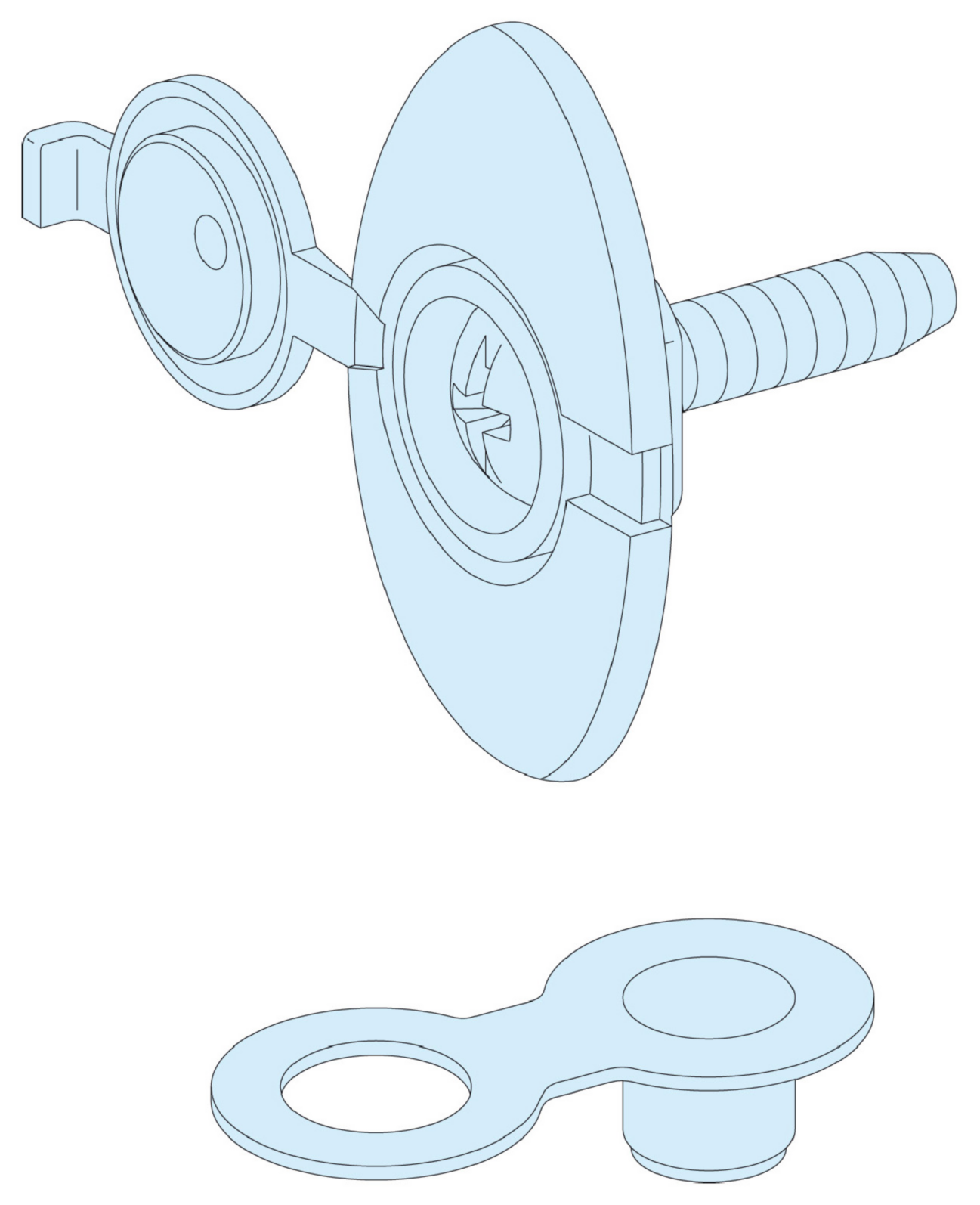 FESTEDELER FOR TAKPLATE P IP30