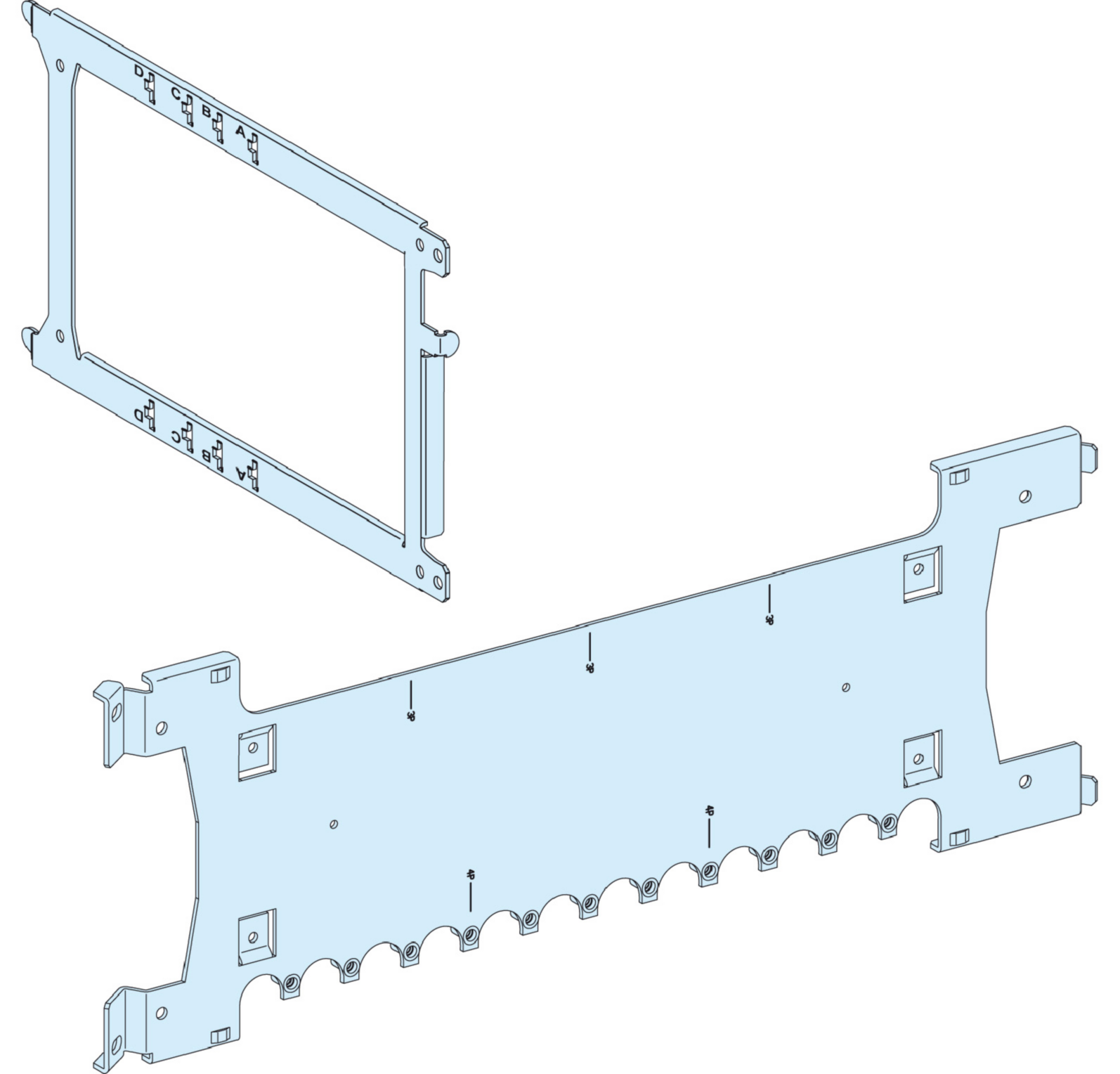 MONT.PLATE NSX250 PLUGIN POLYP VERTIKAL P