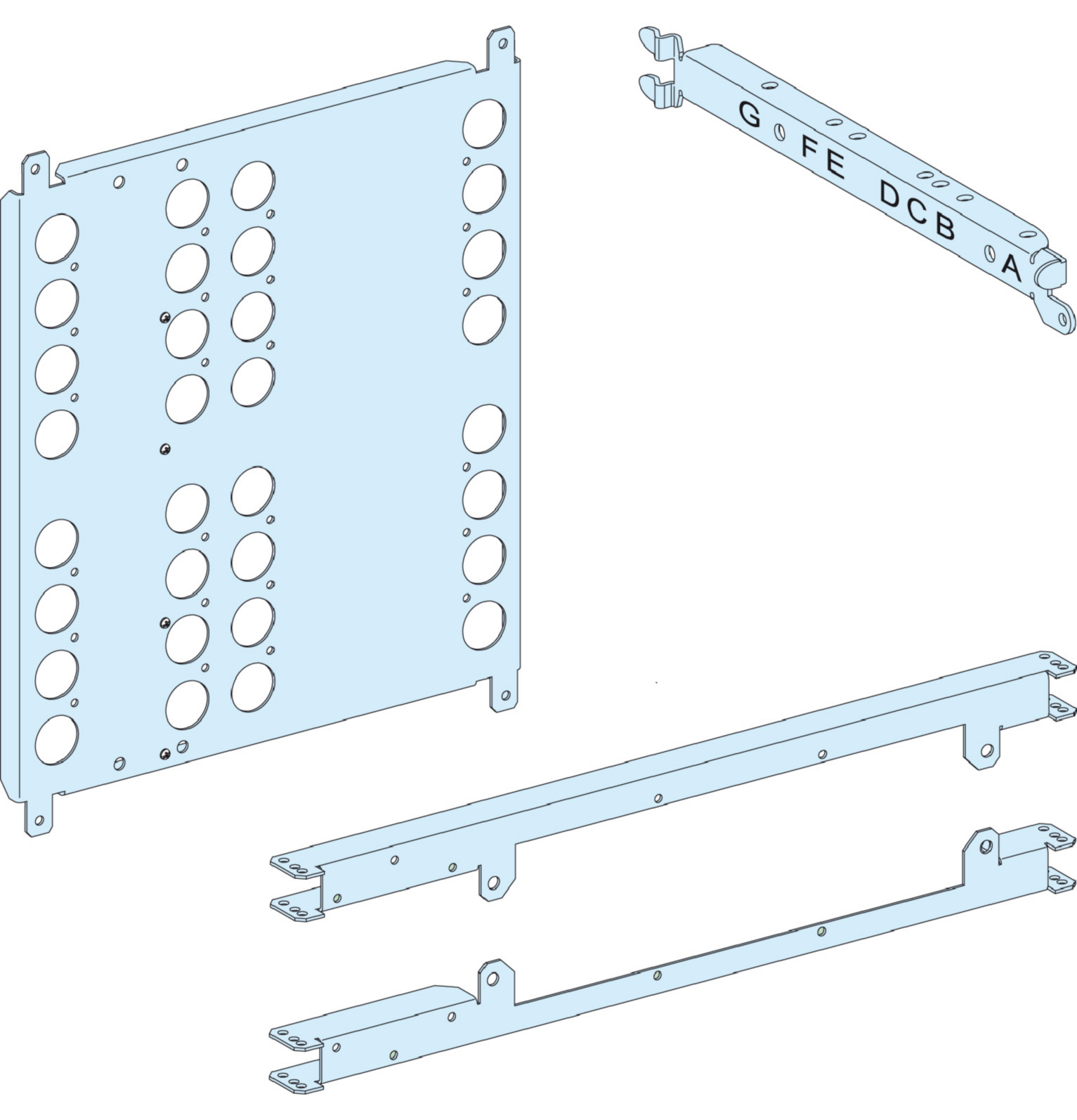 MONT.PL. NSX630 HORISONTAL-DREIE-OMK. P
