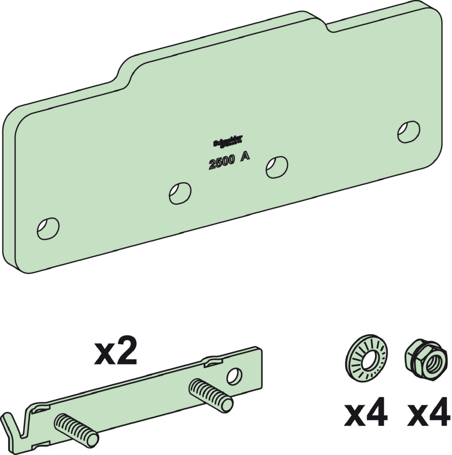 SKJØT LGYE 2500A HORISONTAL/HORISONTAL