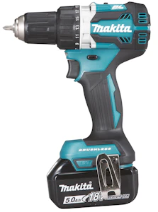 makita Borskrutrekker 18v ddf484rtj 2x5,0ah batteri lader koffert