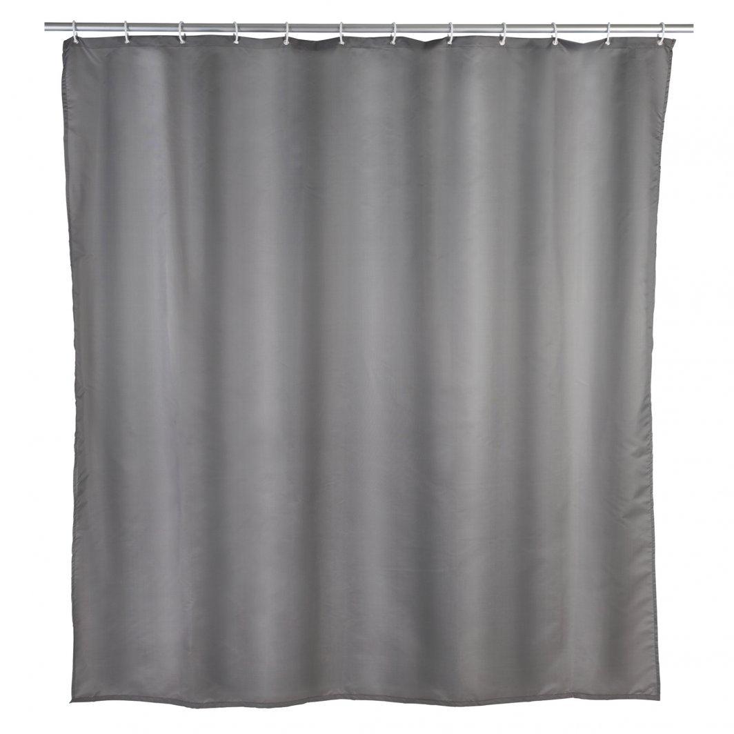 TEXTILDUSCHGARDIN WENKO 180X200CM GRÅ POLYESTER