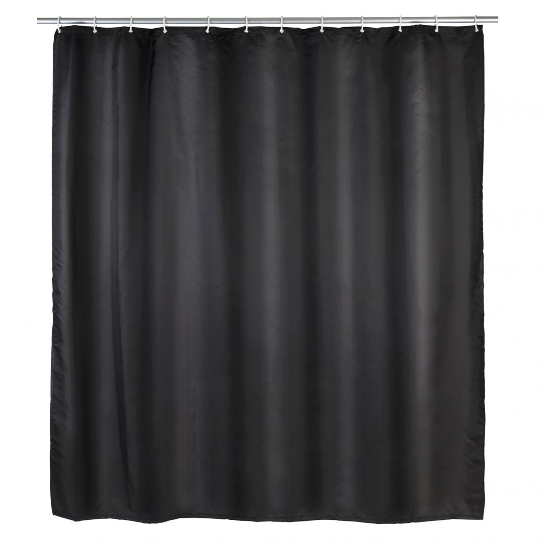 TEXTILDUSCHGARDIN WENKO 180X200CM SVART POLYESTER