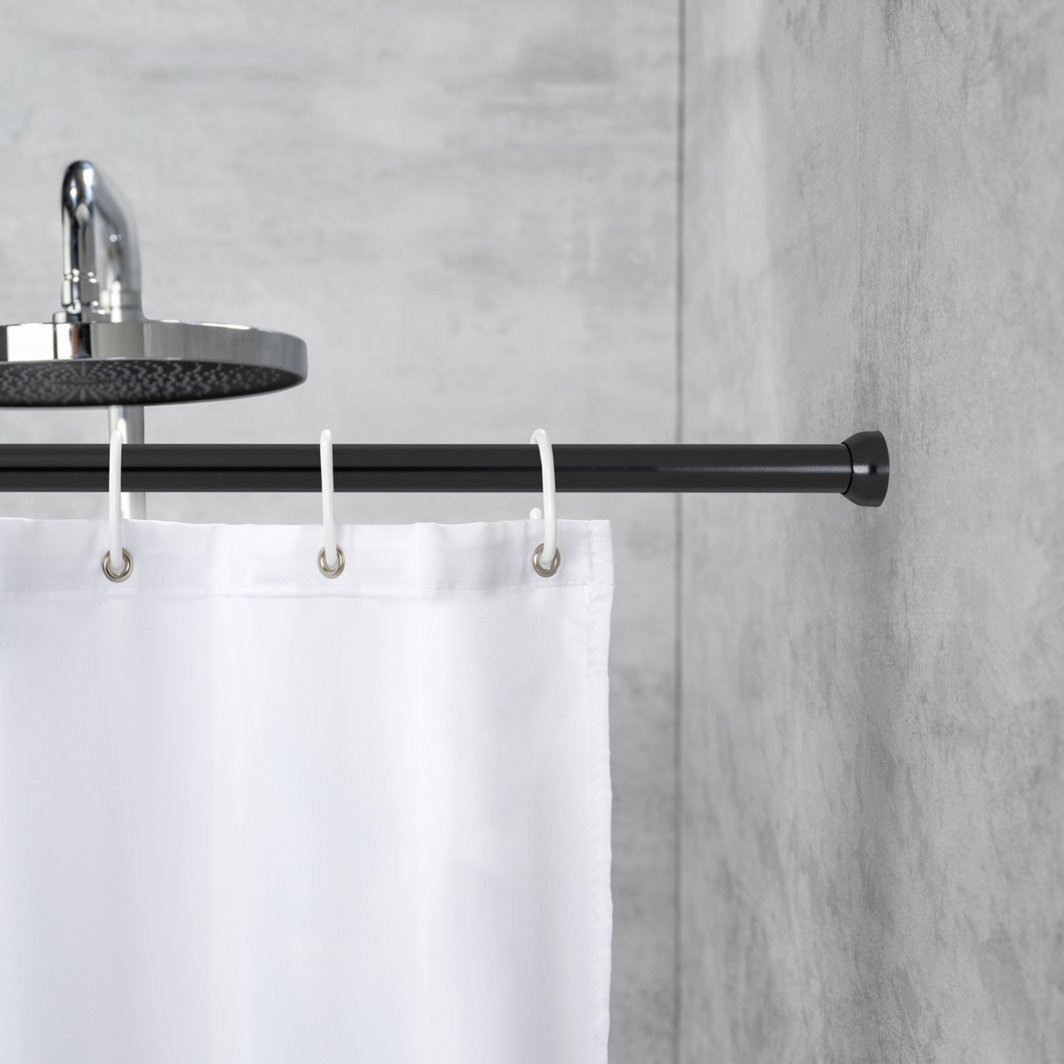 wenko Duschgardinstång wenko 70-115cm svart
