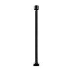 WALL SUPPORT SHOWER ROD 57CM BLACK