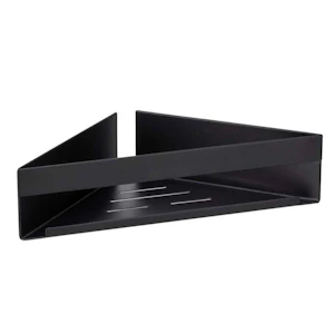 wenko Corner shelf genova black 36x8x17cm ss turbo-loc