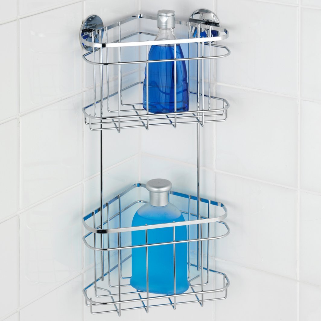 wenko Corner shelf wenko 22,5x47,5x15,5cm ss turbo-loc