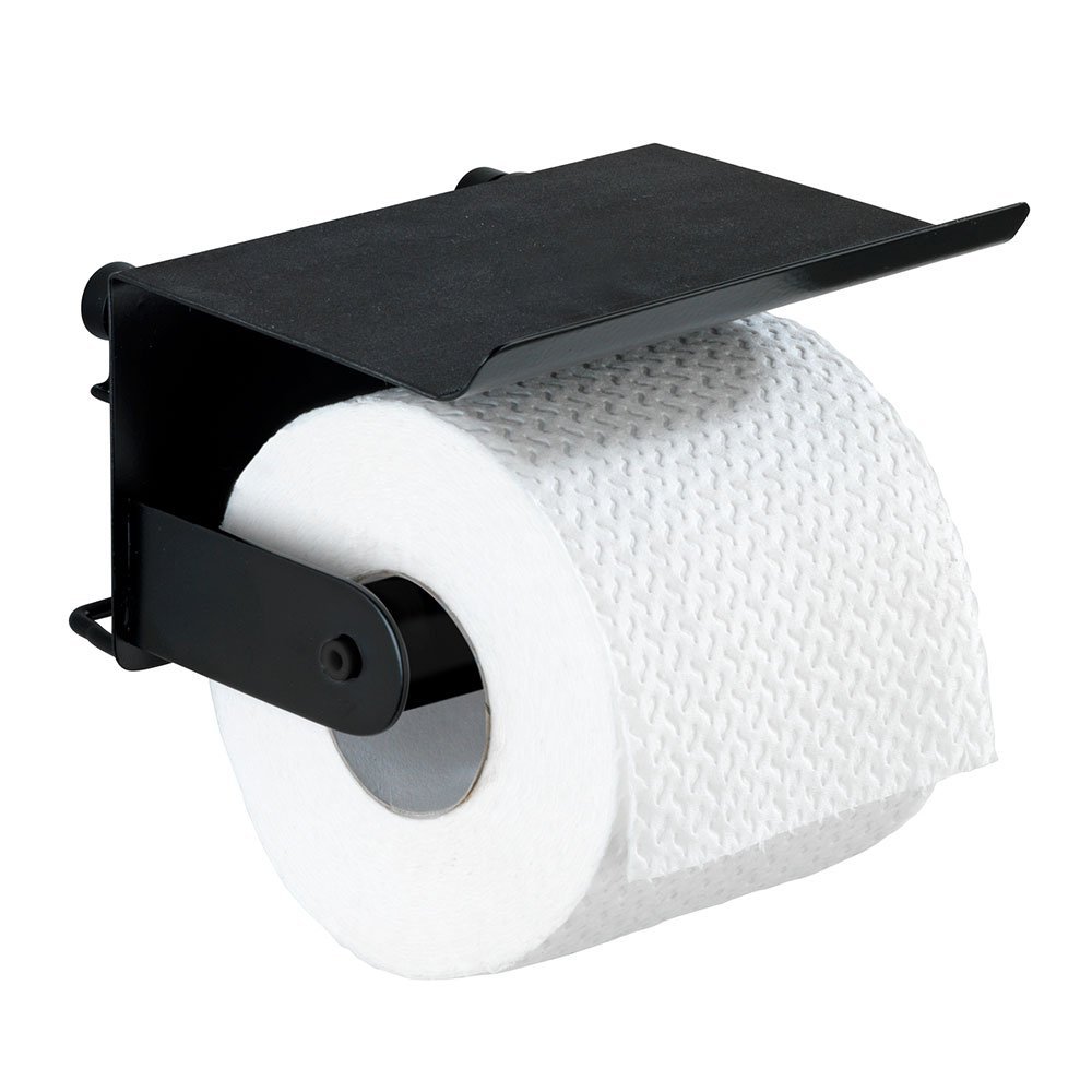 wenko Wc-paperiteline classic plus 14x10x14cm musta turbo-loc