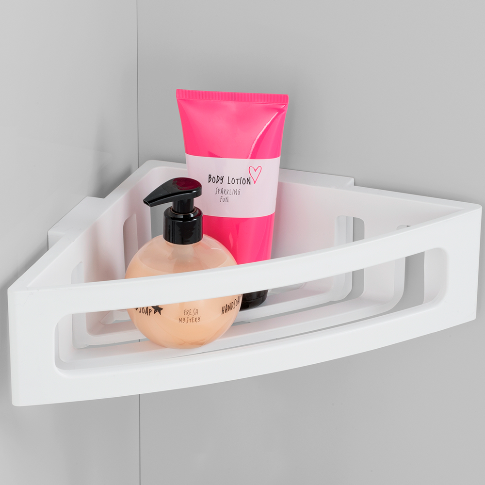 wenko Corner shelf bralia 30x8,5x20cm white turbo-loc