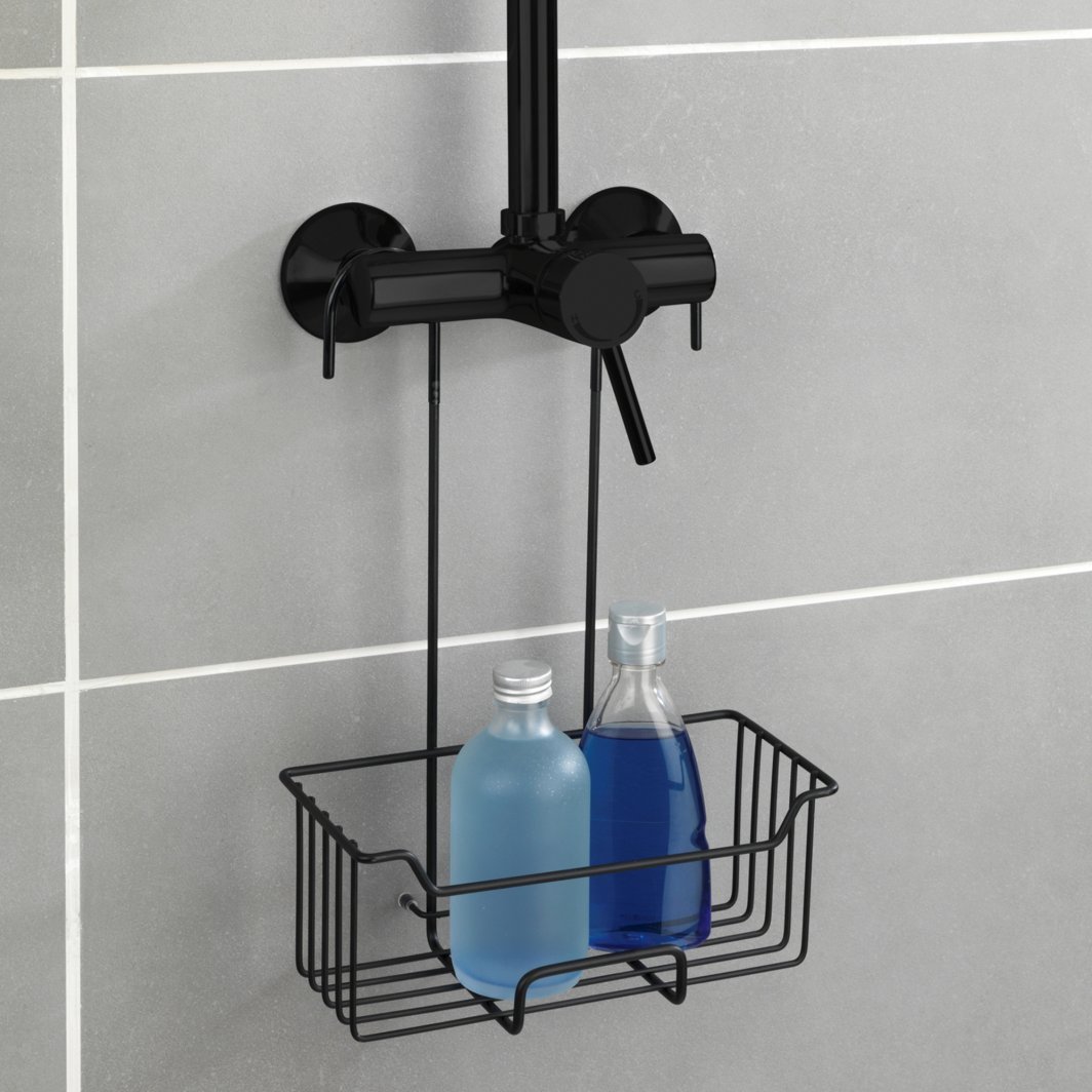 wenko Shower caddy wenko milo 25x36x14cm ss black for mixer