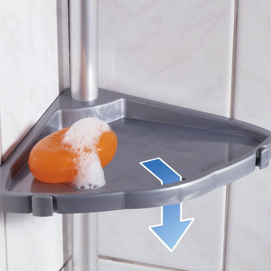 wenko Telescopic corner shelf wenko 26x78-265x19,5cm black/alumini
