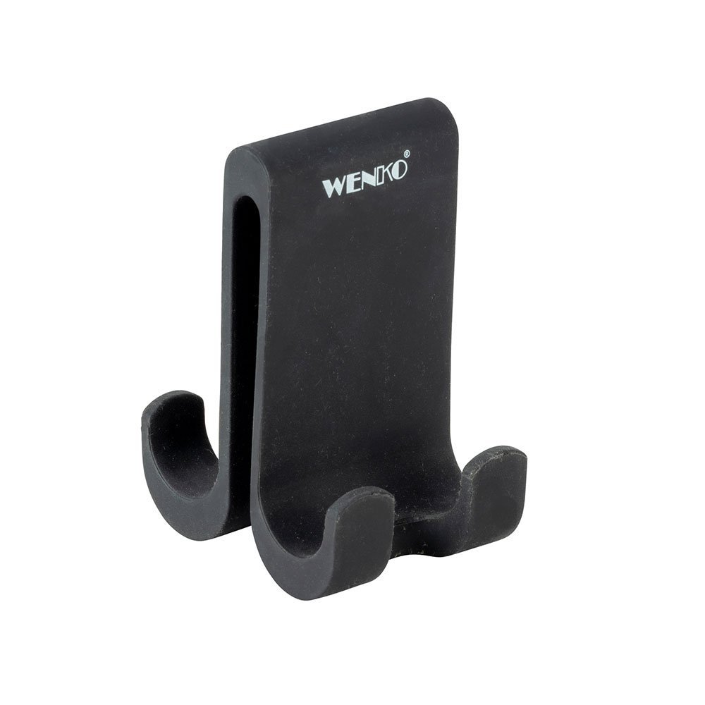 wenko Shower hook verna duo 5x9,5x7cm silicone black