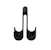 wenko Shower hook verna duo 5x9,5x7cm silicone black