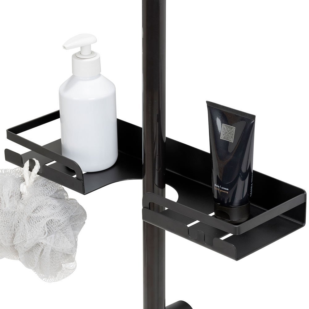 wenko Shower rod caddy altarella l black, 45x4x10,5cm