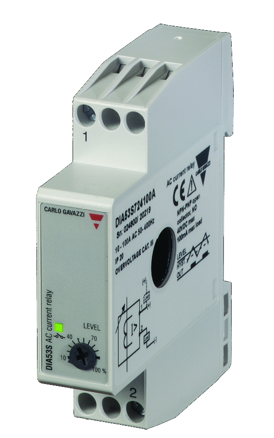 carlo gavazzi Strømrelé strømtrafo m/gr. verdi