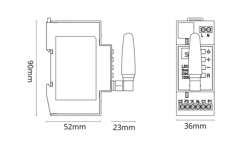 sg Dimmer smart 3.0 1000va din bt