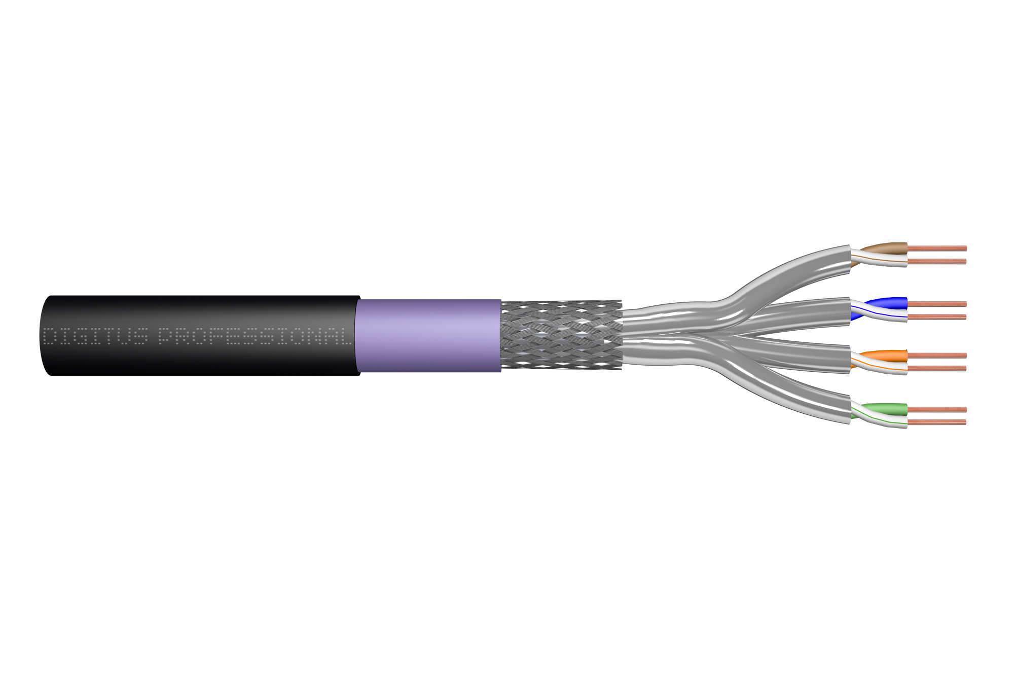 TIETOVERKKOKAAPELI-CAT7 CAT7 S/FTP 4P ECA K1000
