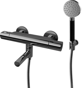 tapwell Shower- and bath mixer tapwell arm026 black chrome