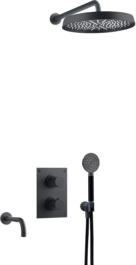 INBYGG DUSCH TAPWELL ARM7368 MATTE BLACK
