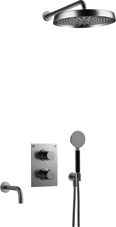 INBYGG DUSCH TAPWELL ARM7368 BR BLACK CHROME