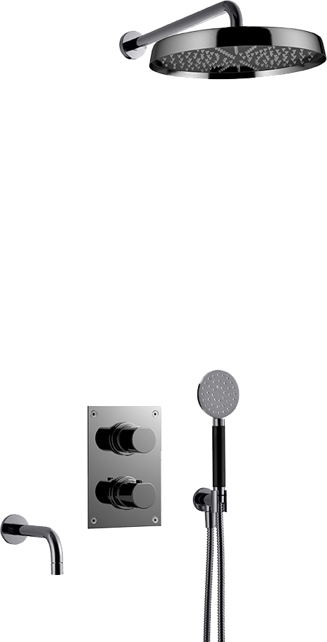 INBYGG DUSCH TAPWELL ARM7368 BLACK CHROME