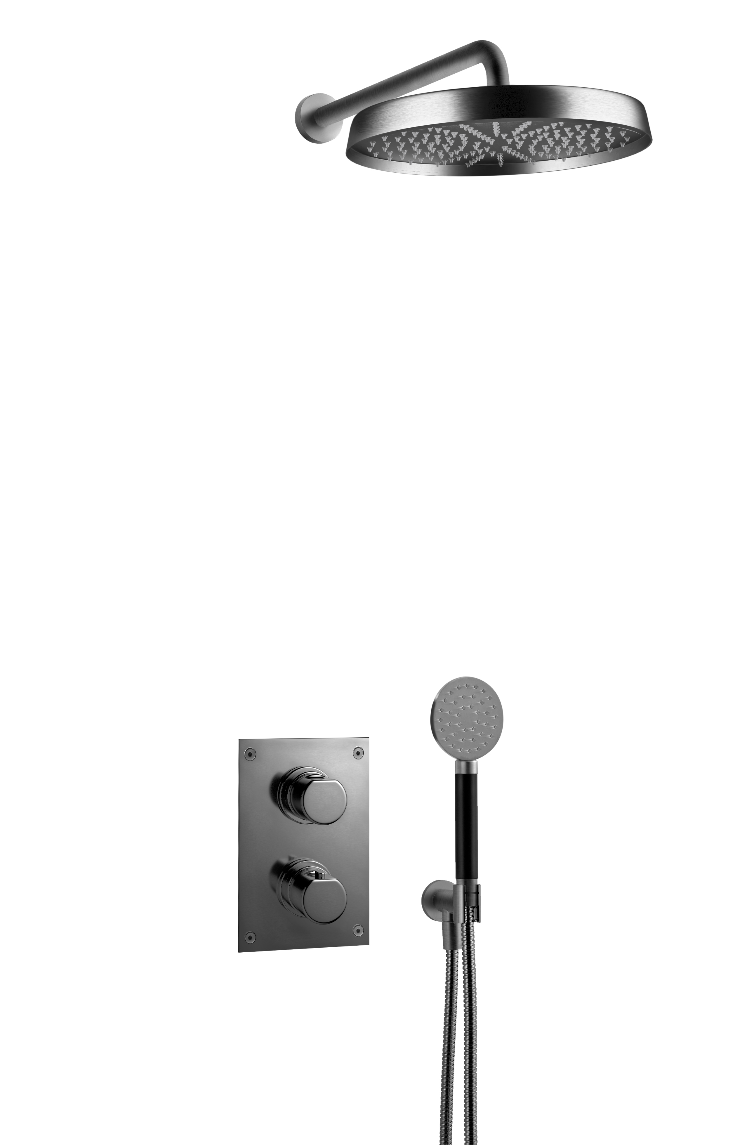 BUILT-IN-SHOWER TAPWELL ARM7268 BR BLACK CHROME