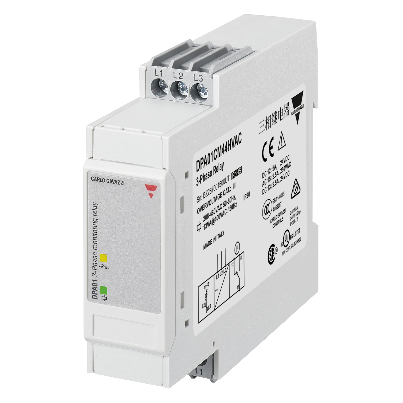 3-fase relè 600-690VAC HVAC-utførelse