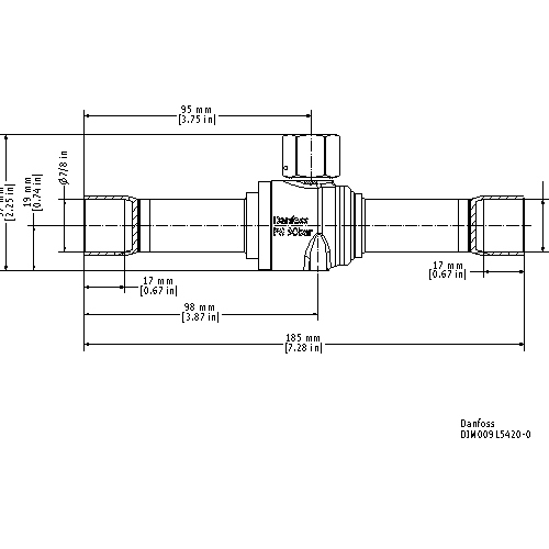 danfoss Kulventil danfoss gbc 22s h 90bar 7/8 in