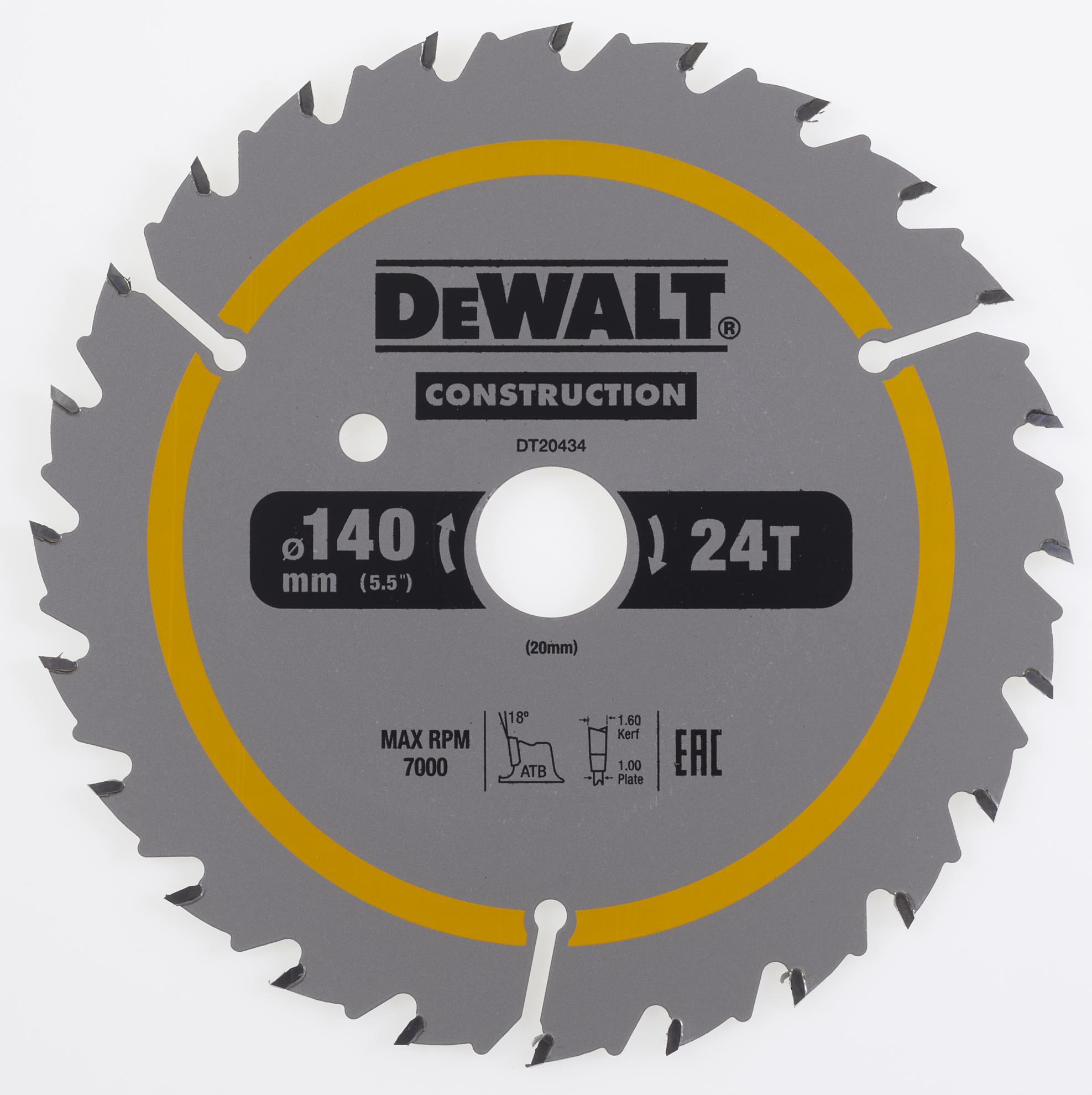 dewalt Cirkelsågsklinga dewalt 140x20mm 24t