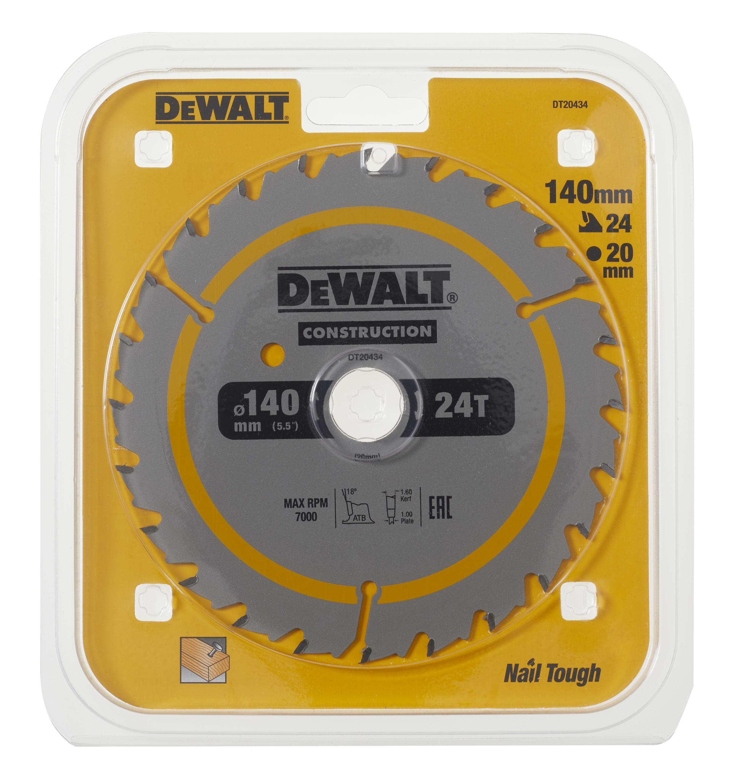 dewalt Cirkelsågsklinga dewalt 140x20mm 24t