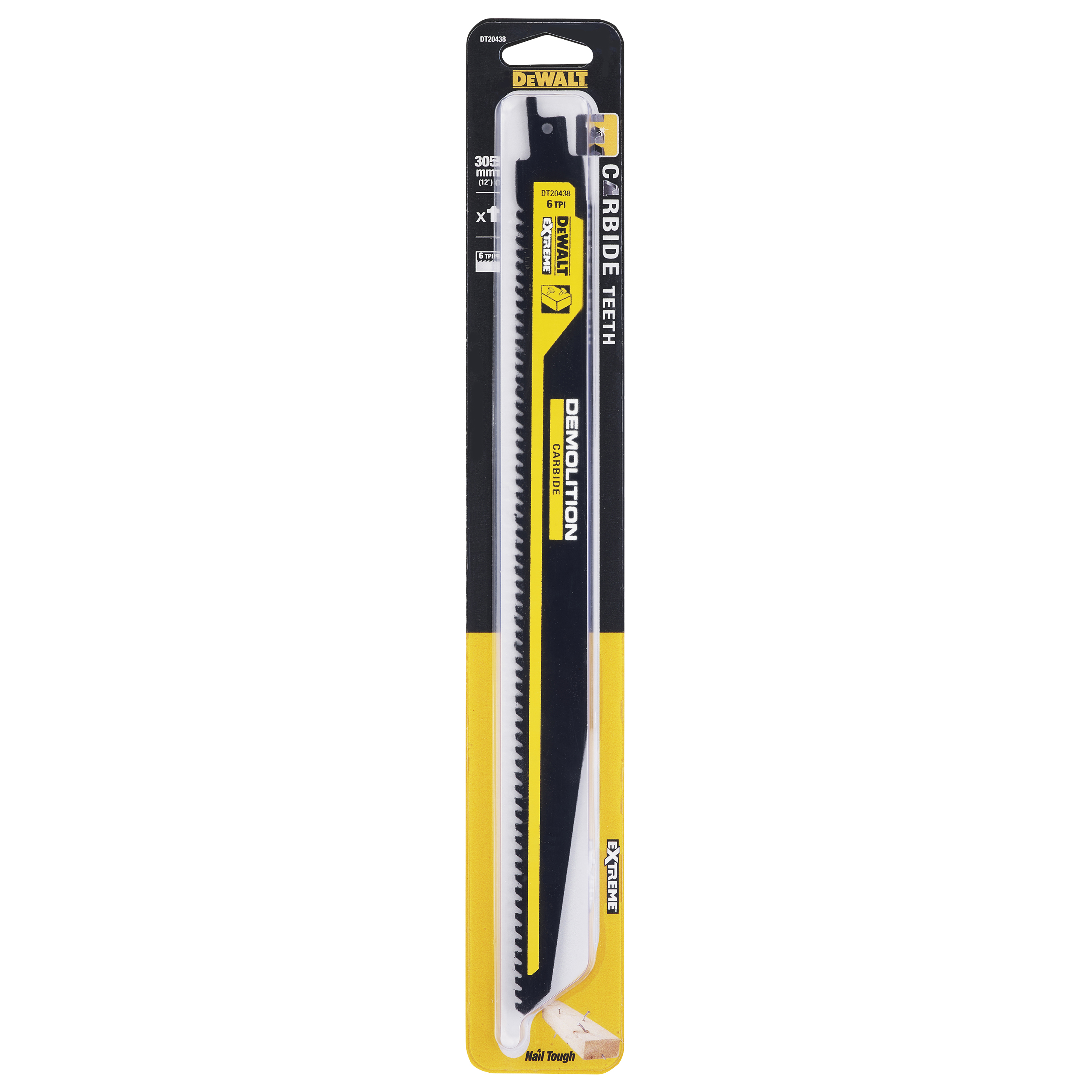 dewalt Recip blade dewalt 305mm carbide 6tpi dt20438