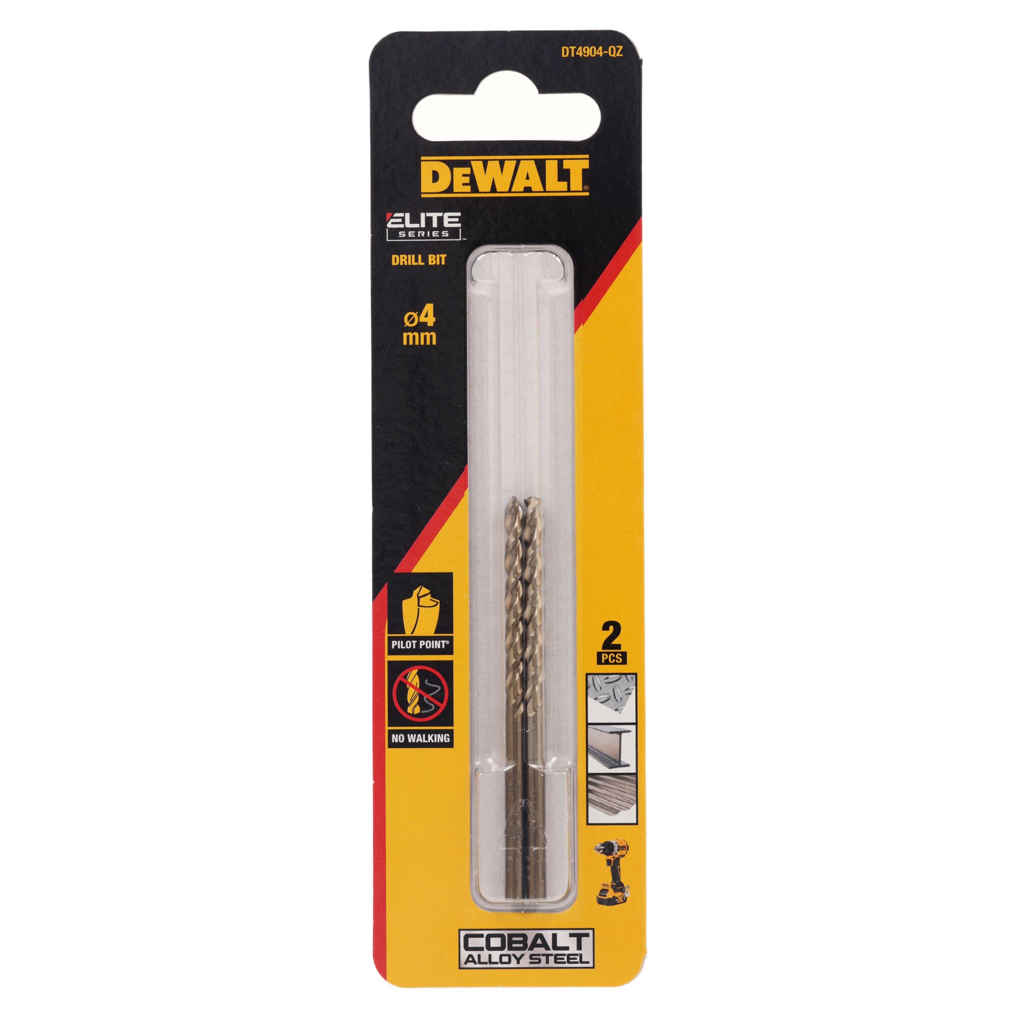 dewalt Metalliporanterä dewalt elite hss e koboltti 4mm 2kpl
