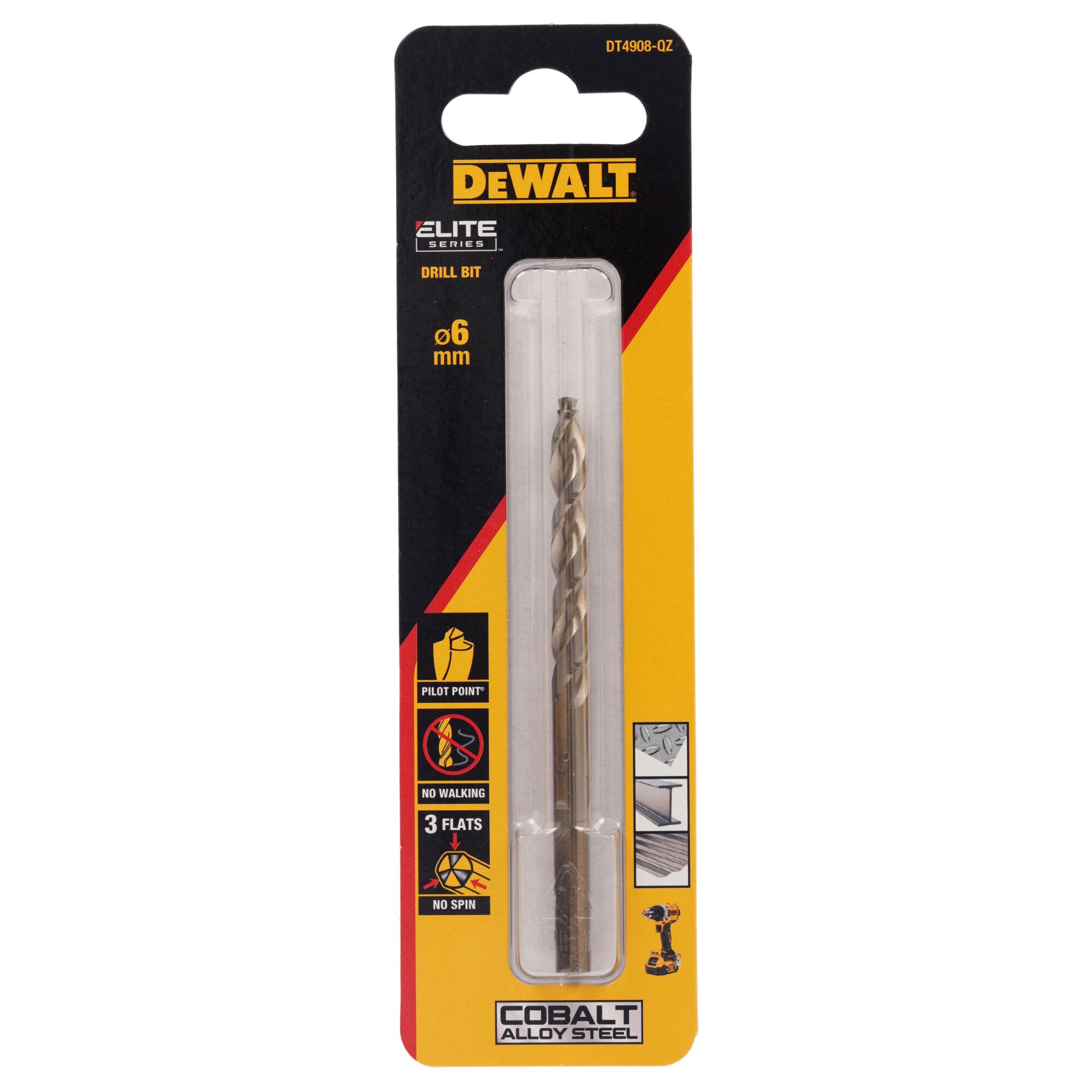 dewalt Metalliporanterä dewalt elite hss e koboltti 6mm 1kpl